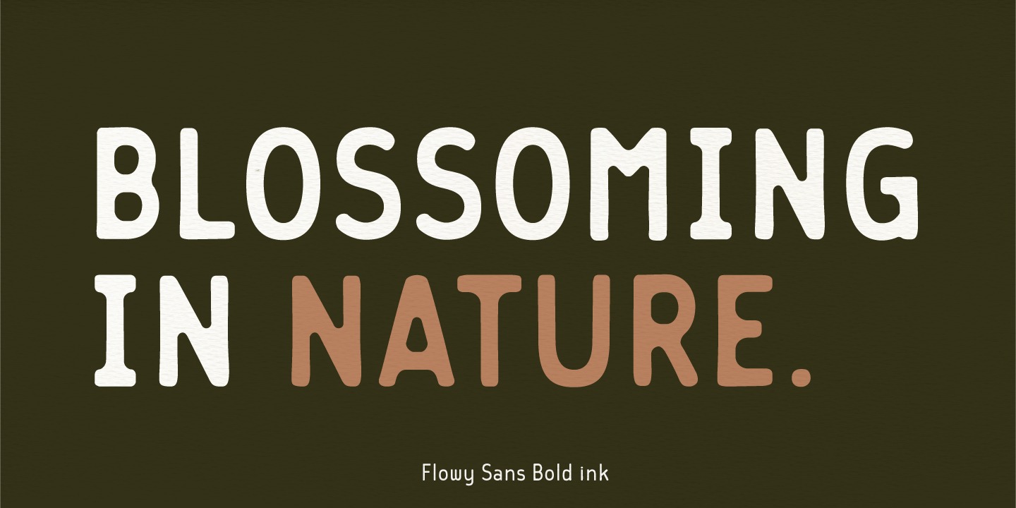 Flowy Condense Rust Font preview